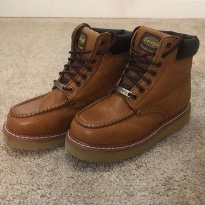 La Vega Men’s Work Boot- Brown leather Size 6